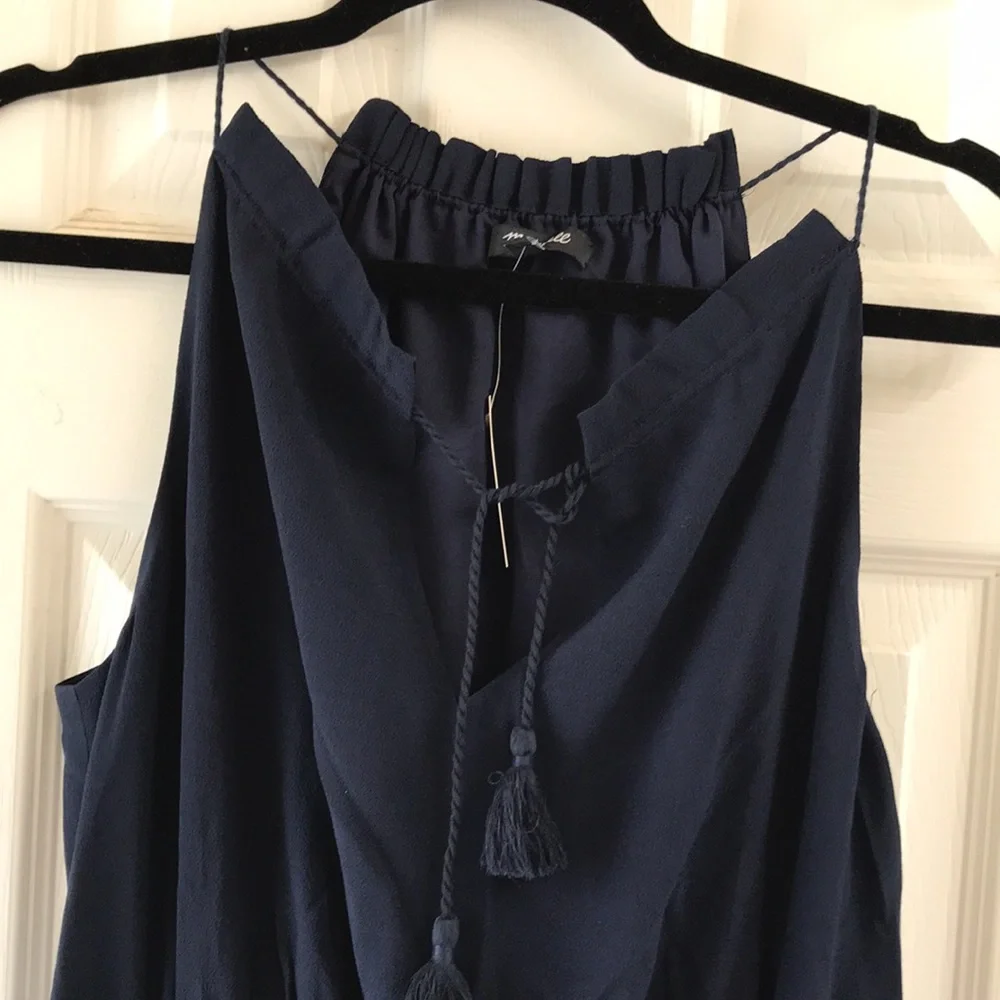 Madewell fully lined maxi dress with elastic waist and side slits. New! - Picture 2 of 10